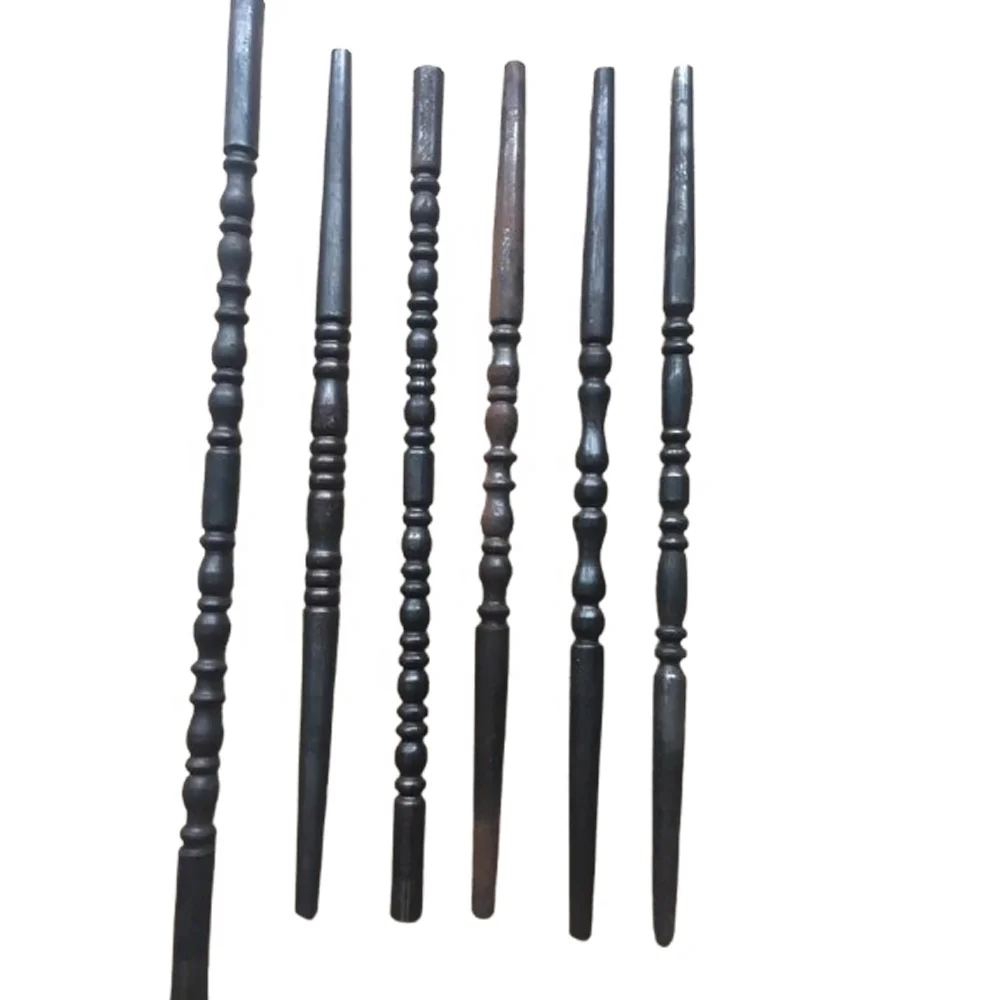 Wrought Iron Balustrades and Spindles Hand Forged Component Ornamental Elements for Stairs Railing Handrail Gate Fence Parts