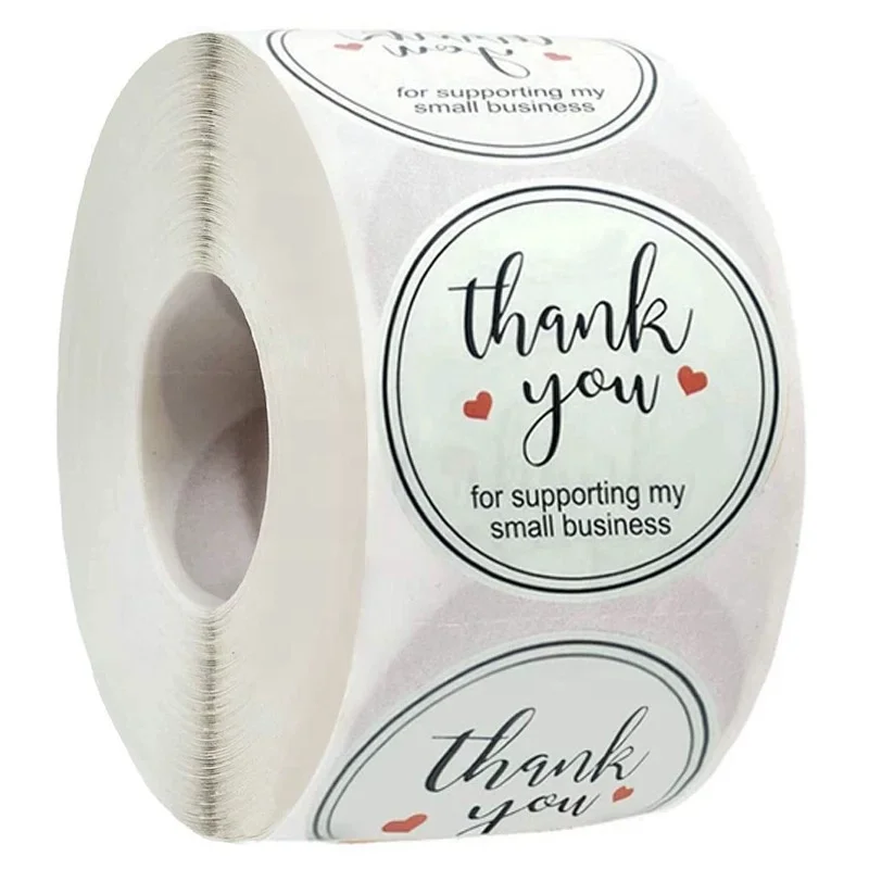 Free shipping thank you for supporting my small business label stickers in roll