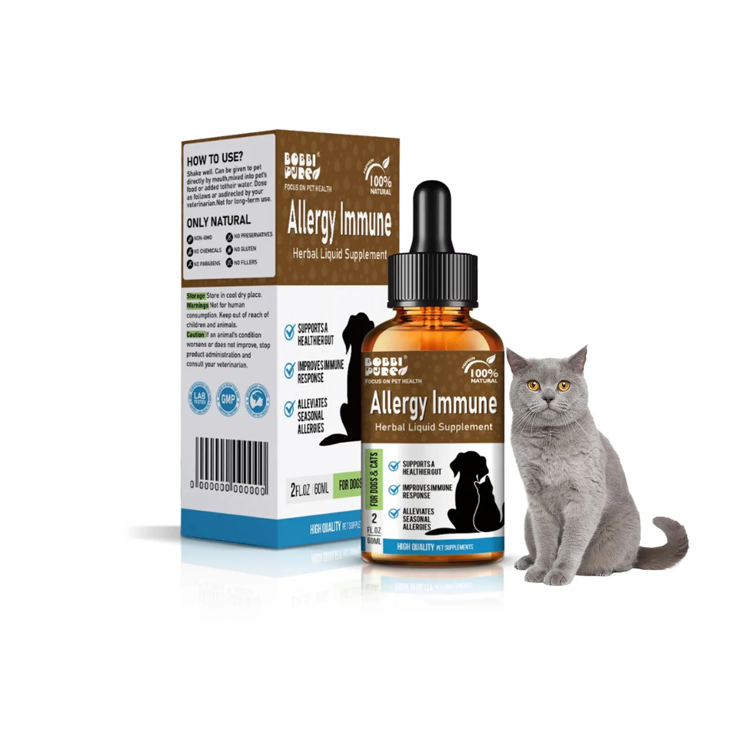 Антиоксидантная регуляция иммунитета домашних животных противовоспалительная аллергия органический Растительный Экстракт Кверцетин добавки для кошек