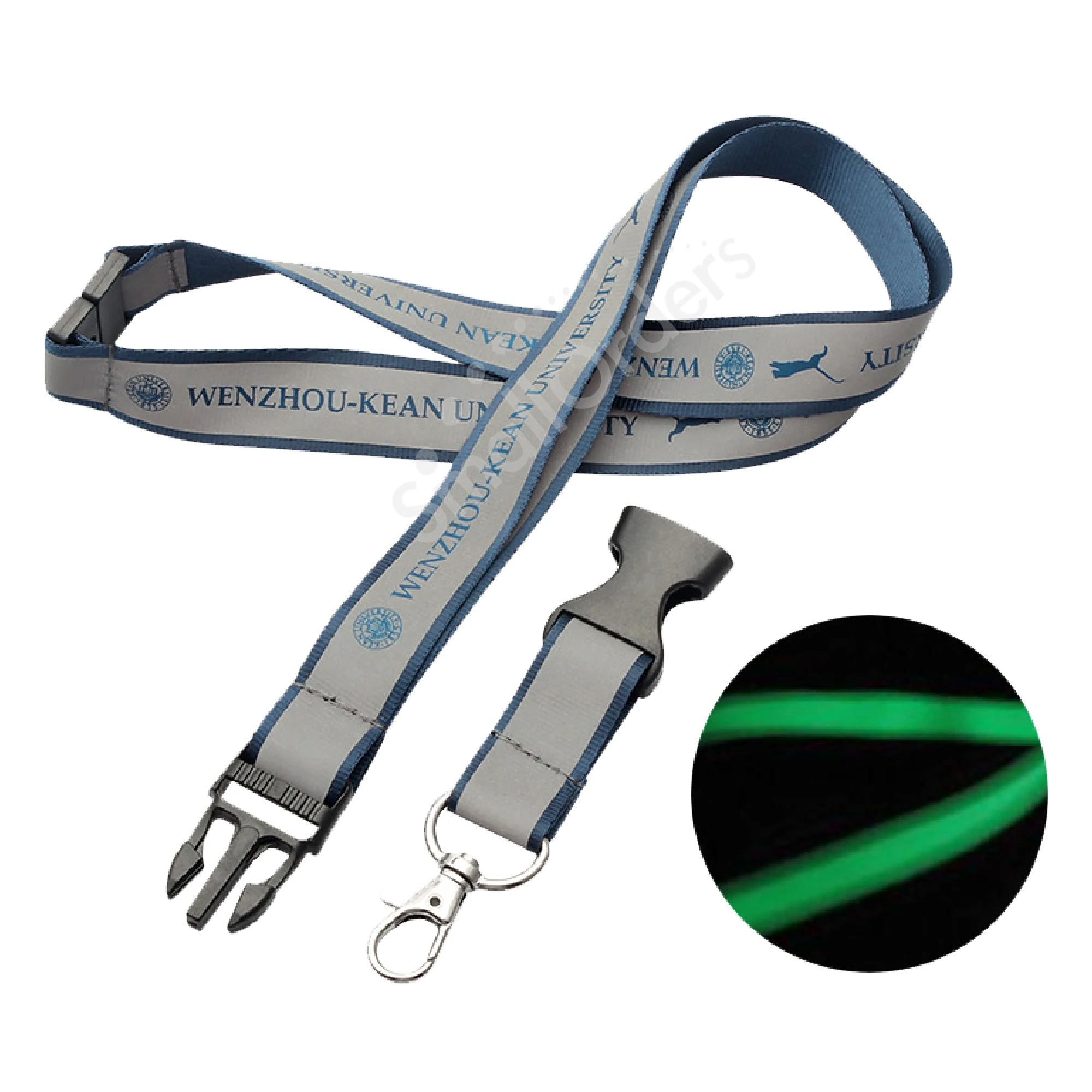 Custom breakaway sublimation blanks lanyard designer printed nylon keychain logo glow lanyard neck wrist tool lanyards strap