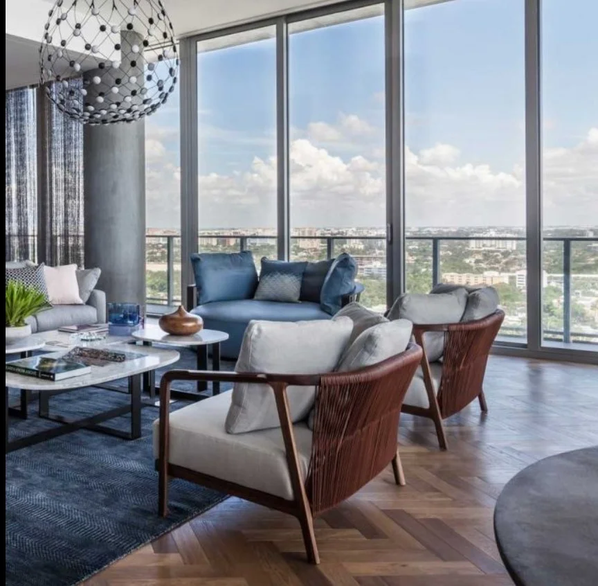 New luxury modern chic Italian solid wood walnut living room bedroom hotel single seat leisure sofa chair