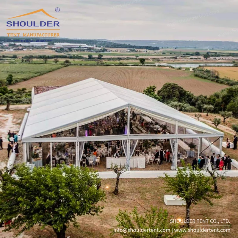 Outdoor Tent For Wedding And Celebrations Glass Wall Clear Wedding Party Tents For 200 People