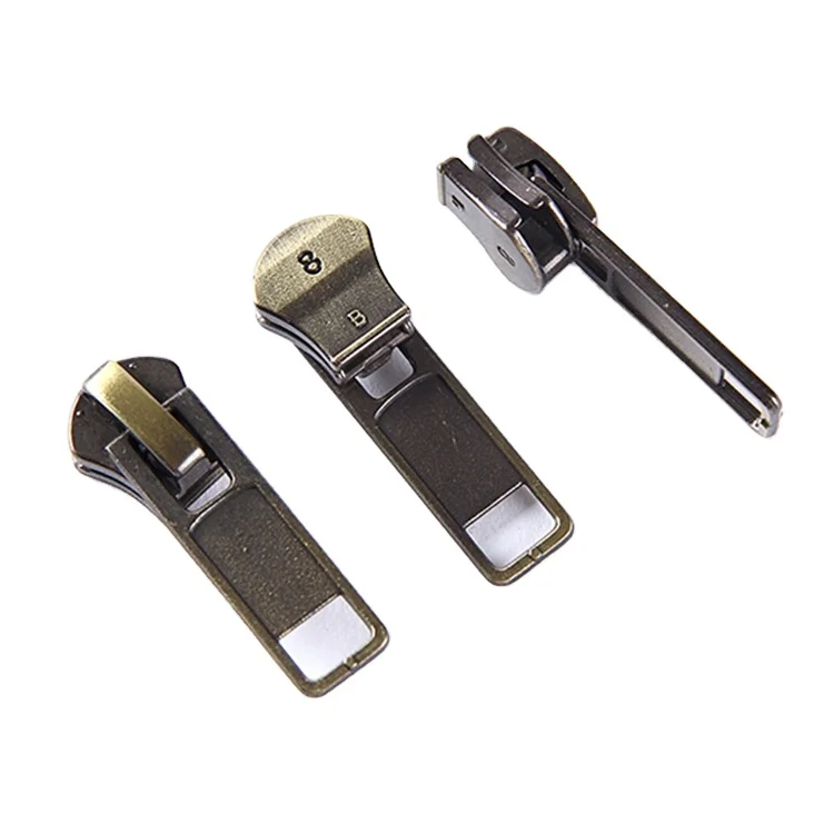 Eco-Friendly Custom #8 Zinc Alloy Zippers  Fix Slider Metal Zipper Slider and Puller