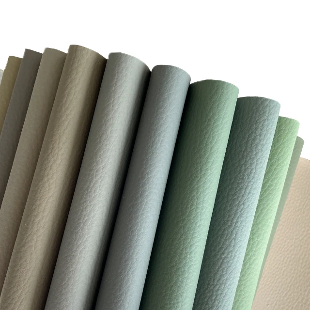 Peach Velvet Backing Leather 1.2mm Wear-Resistant Scratch Resistant Artificial PVC Leather For  Sofa Chair