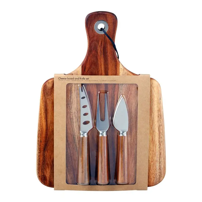 Великолепная сыра 4pcs инструмент комбинации Charcuterie Магнитная деревянная доска для с столовый нож и