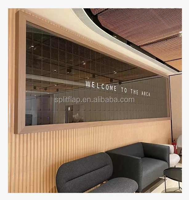 splitflap split flap display Hotel lobby background wall