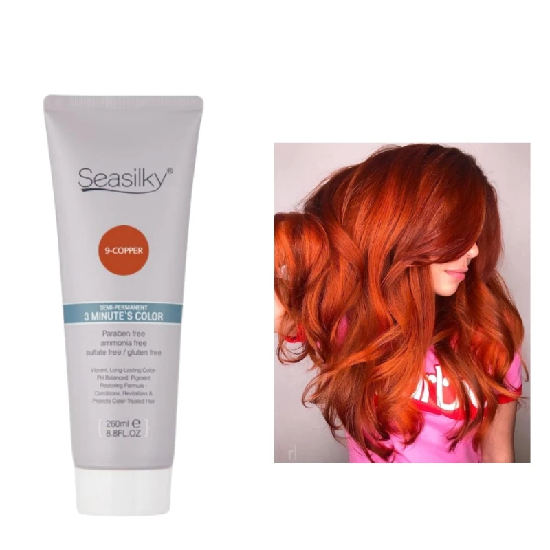 Fashion Light Pink Semi-Permanent Hair Color Conditioning Cream Directly Use On 8-9 Level Hair 260ml