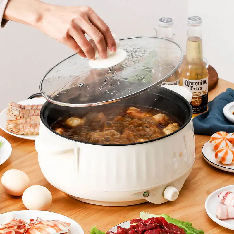 Multifunctional Stainless steel Electric Cooking Hot Pot Skillets Electric Boiling Pot