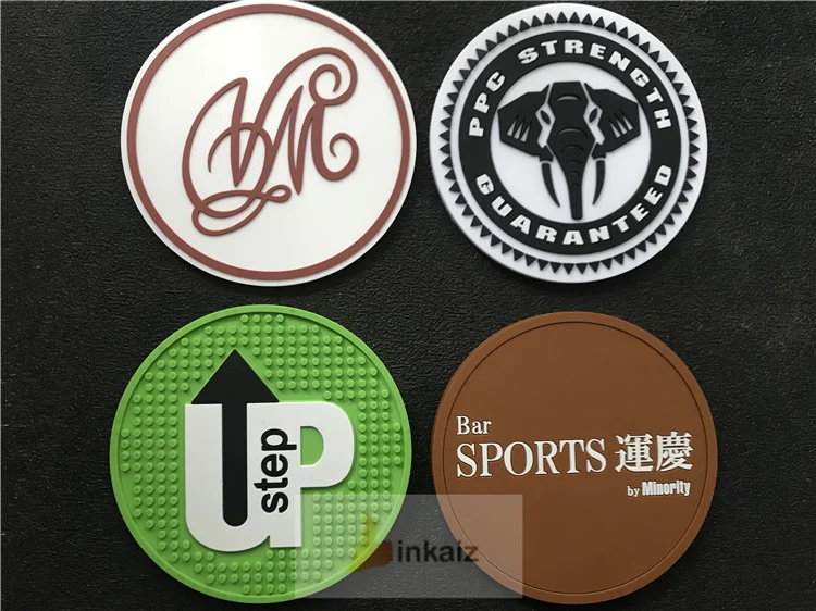 
2020 New product factory custom desk cup coaster wholesale rubber soft pvc silicone cup coaster 