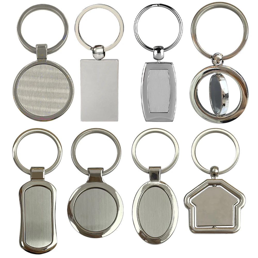 Business Gift Customization Handmade Engraved Custom Double Sided Word Blank Stainless Steel Keychain