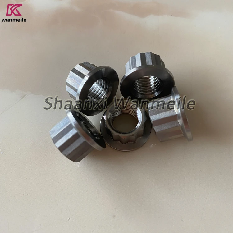 Titanium 12 point flange nut/bolt Titanium bolts for Auto