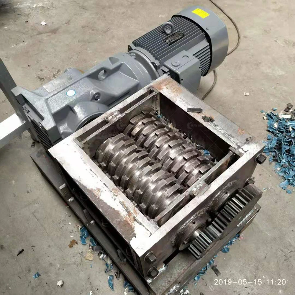 Scrap Car Bottom Lines Waste Wire Shredding Machine Mini Double Shaft Shredder Price