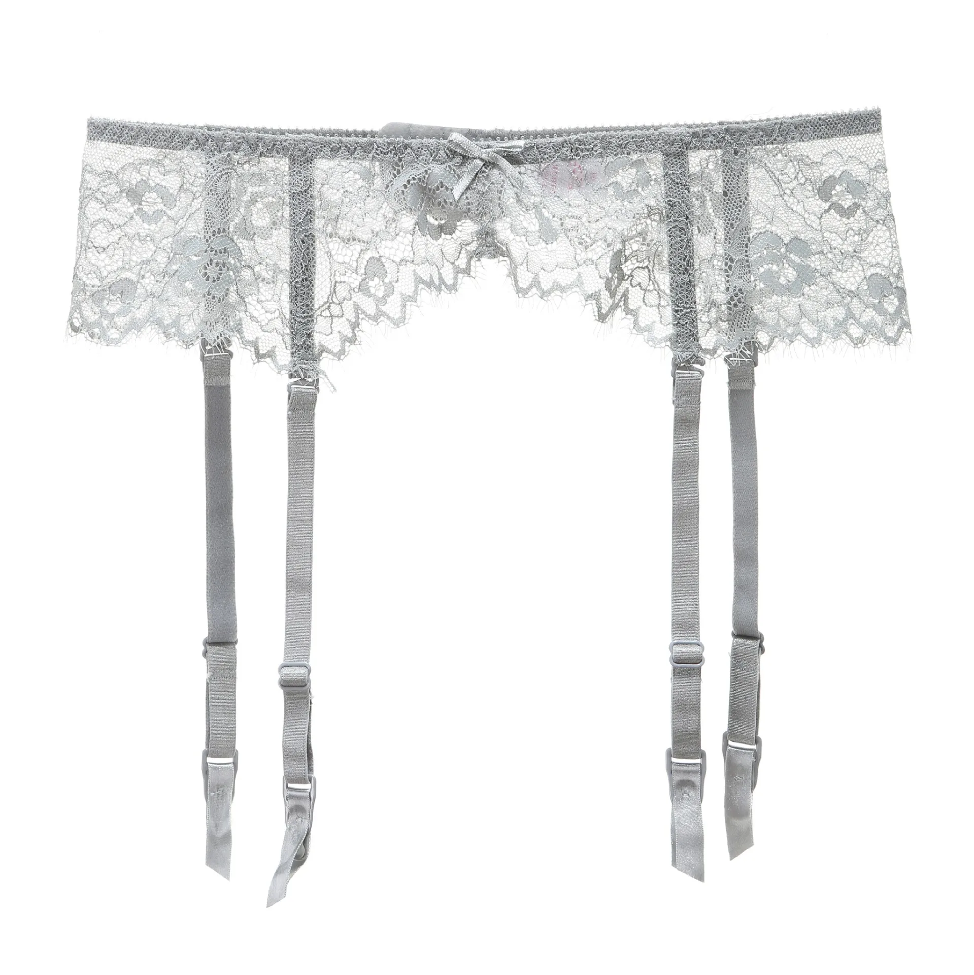 Eyelashes lace garter belt women lingerie set panties matching garter belt