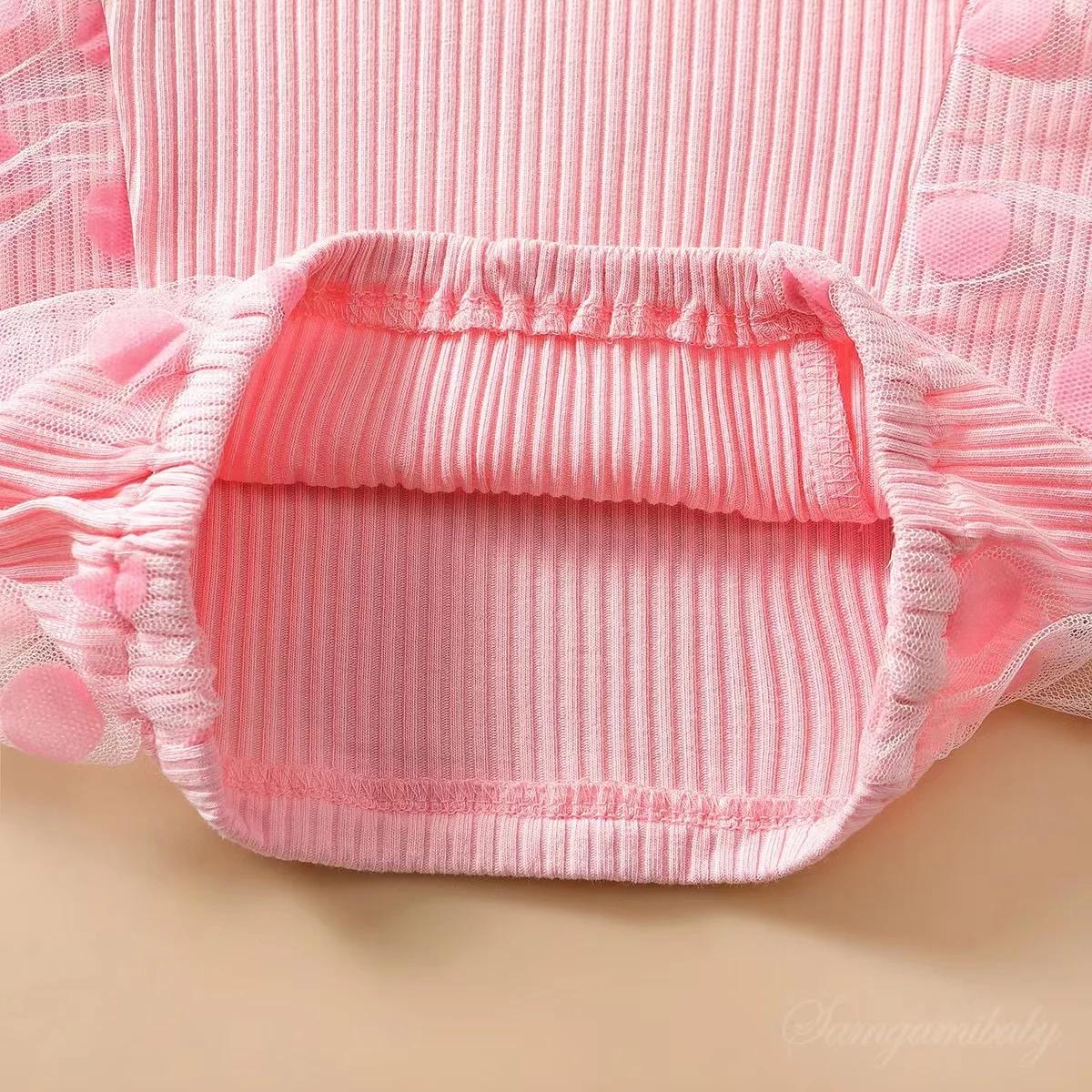 Hot sale Infant Baby Summer Dot Mesh Denim Floral Shorts Sets Clothes