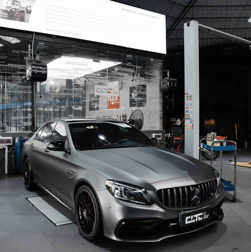 Ultra-Matte AMG Grey Car Vinyl Wrap Color Changing Car Stickers Car Body Wrapping Film