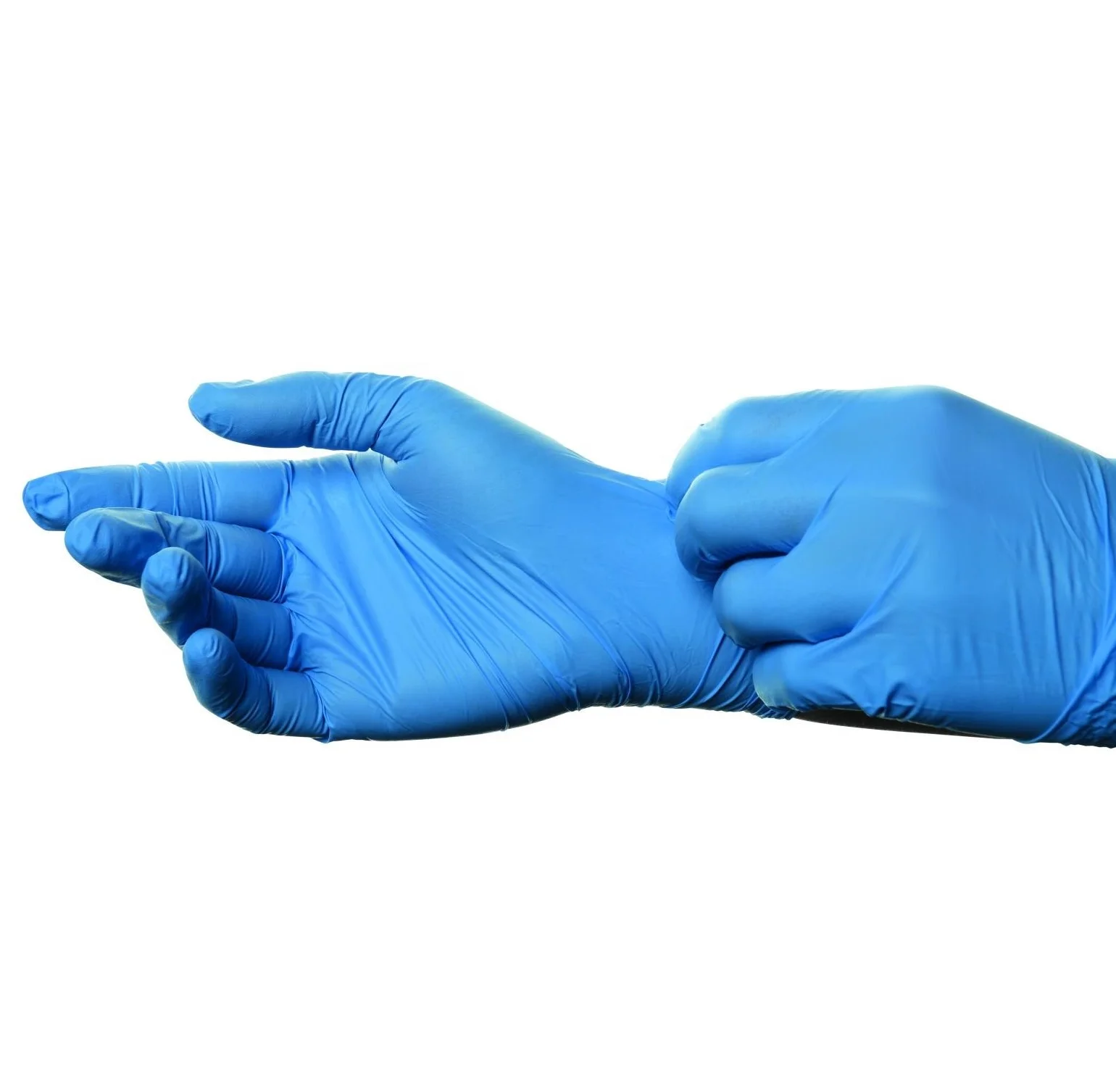 Latex Powder Free 50 pack Long Disposables Gloves Gante Nitrile Bleu For Preparing Food