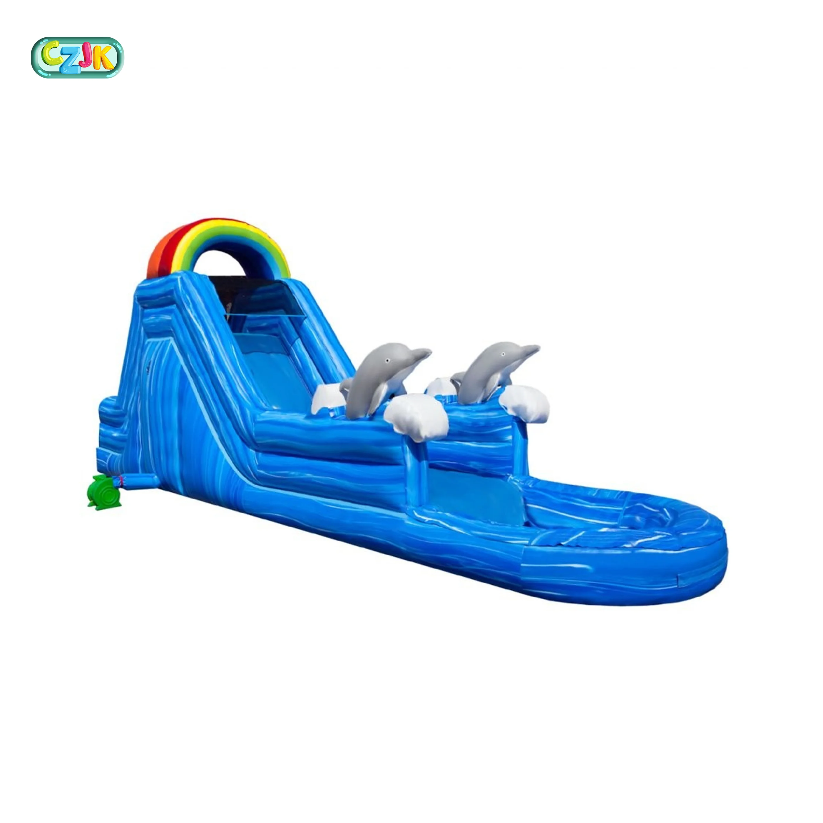 20ft doctor playground inflatable dolphin double water slide for sale
