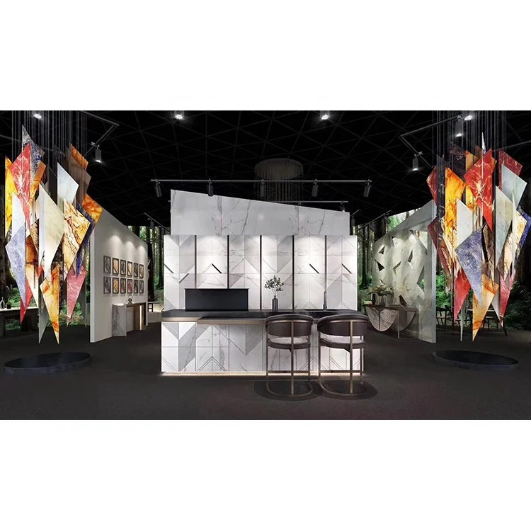 Interior decoration natural grey thin wall flexible stone marble veneer sheets