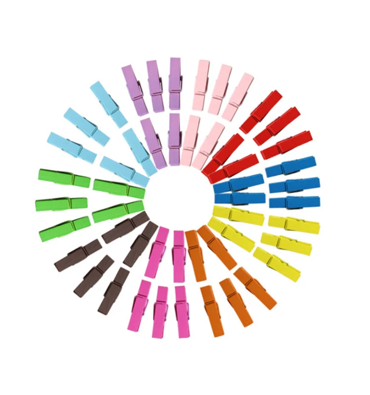 35*7 мм Разноцветные деревянные Мини-прищепки для одежды Деревянные прищепки фото-прищепки фотографий бумажных поделок