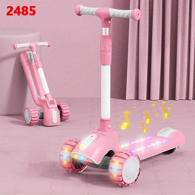 Multifunction scooter kids light wheels and music scooter for kids