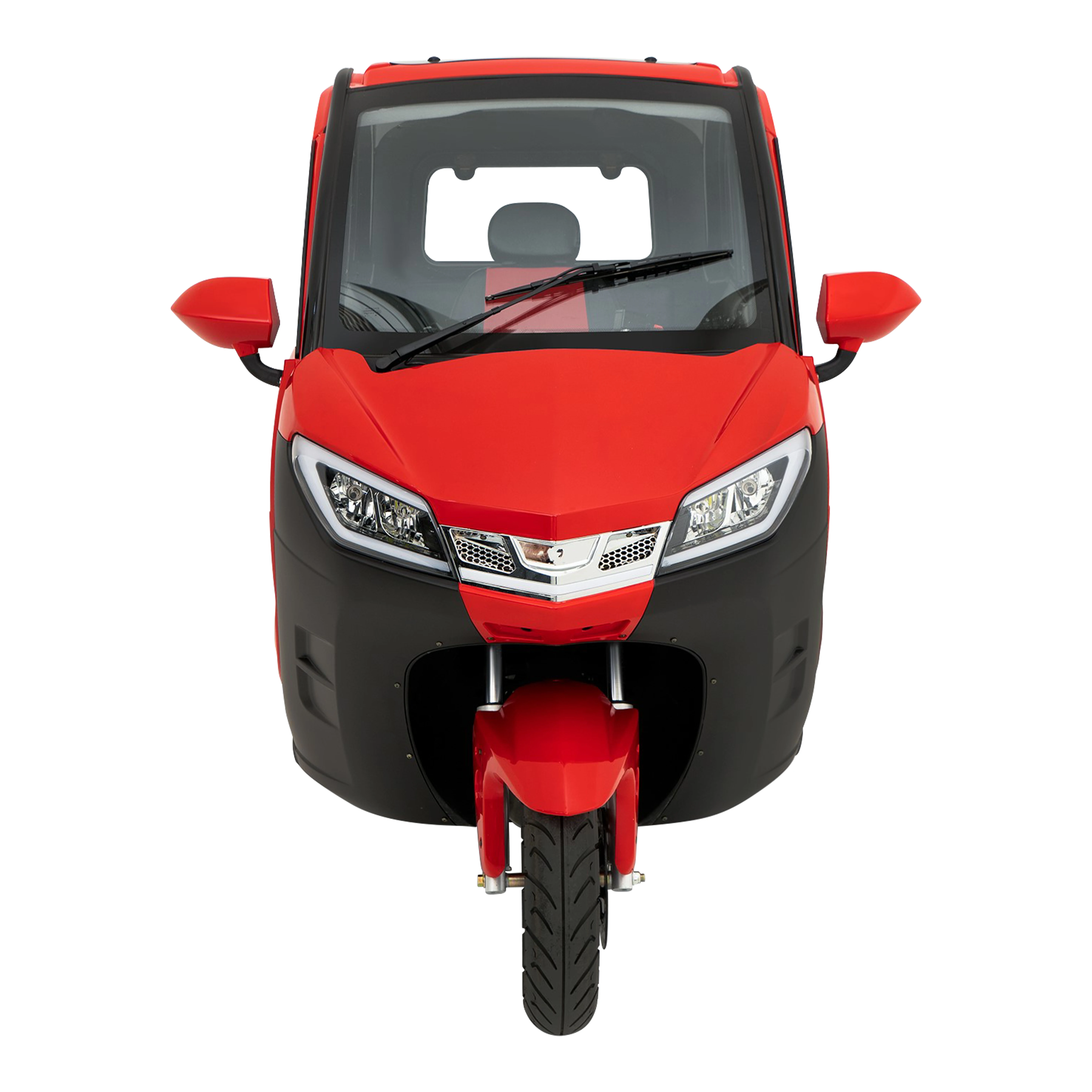New Indian Tricycle High End Ebike Passenger Gasoline Tricycle Adult Use Auto Rickshaw Enclosed Cabin Tricycle