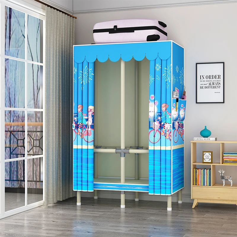 Custom Foldable Wholesale Lightweight Steel Metal Corner Wardrobe Living Room Cloth Storage Lacquer Pipe Closets