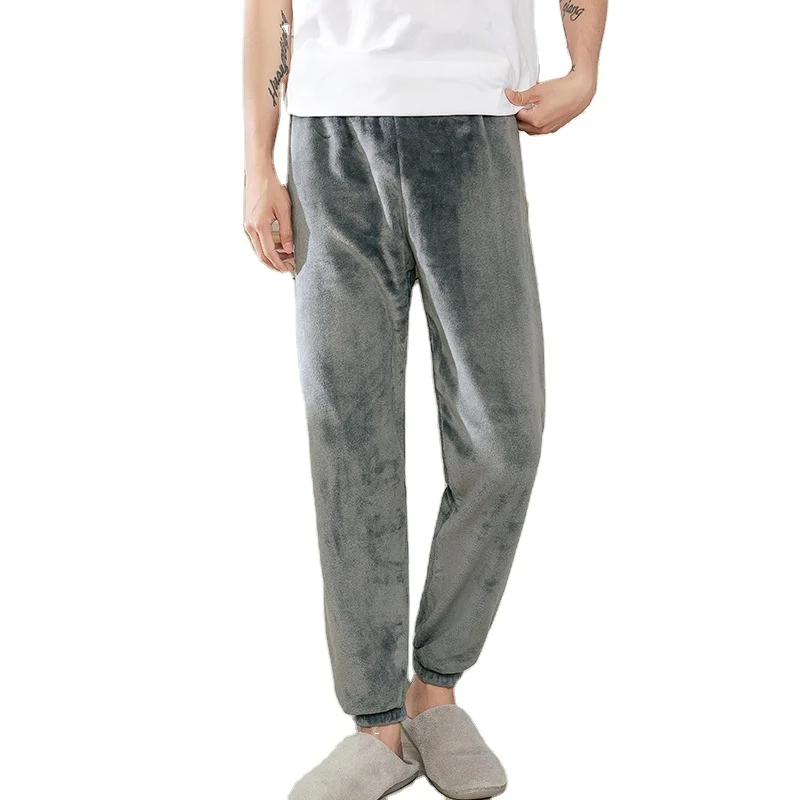 Kingcason New Products 100% Polyester Knitted Home wear Pant For Winter