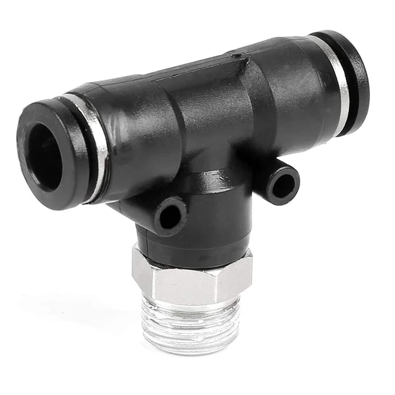 
Pneumatic Parts Male Branch Tee Fittings Pneumatic Push Fitting Air Hose Quick Fitting for Air Compressor Filter Element 