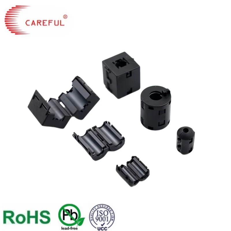 Careful direct sales noise filter cable ring sets Emi/Emc ferrite core 11mm hole snap on USB cable ferrite core