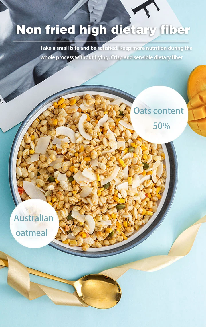 Baked ready-to-eat cereal mix yogurt fruit cereal dry eat mix breakfast oatmeal wholesale