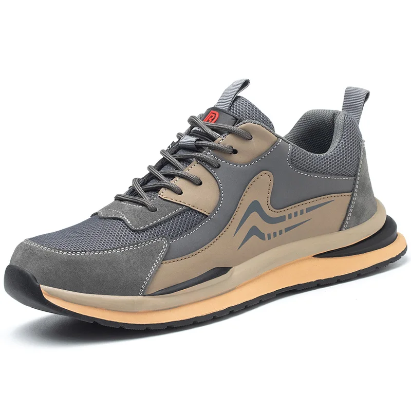 Los nuevos zapatos de seguridad antipinchazos antigolpes de gamuza de cuero puro de moda son muy rentables y de buena calidad.