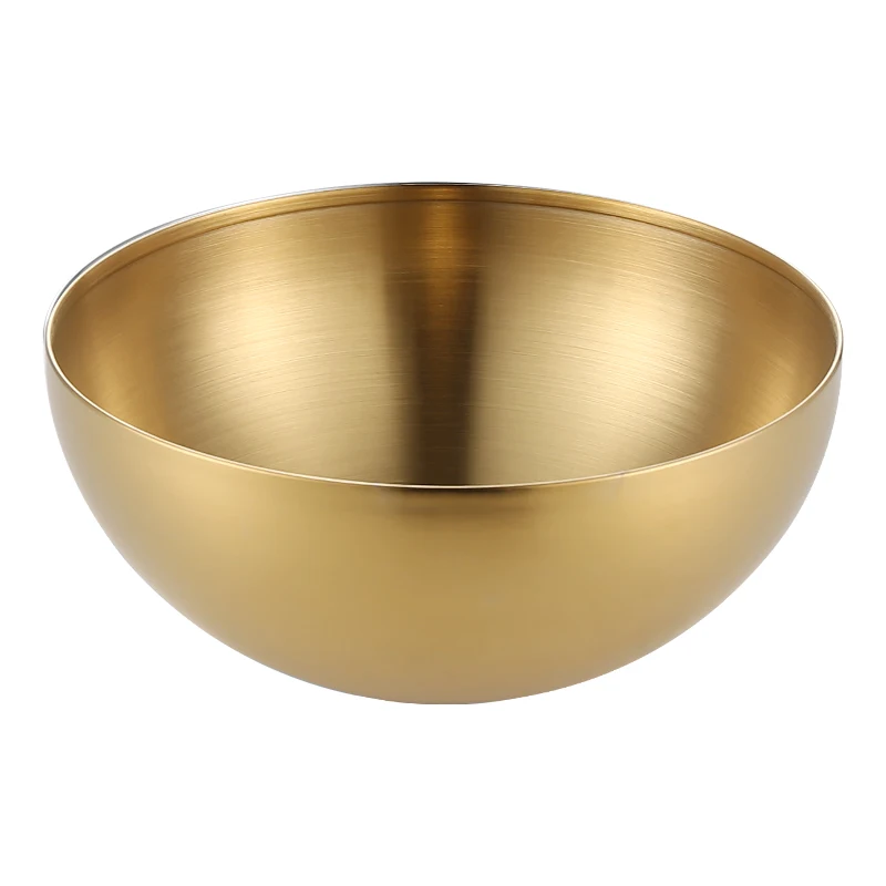 25/20/25/28cm Korean Stainless Steel Single-Layer Bowl Restaurant Reusable Cold Noodle Bowl Soup Pot Barbecue Salad Bowl