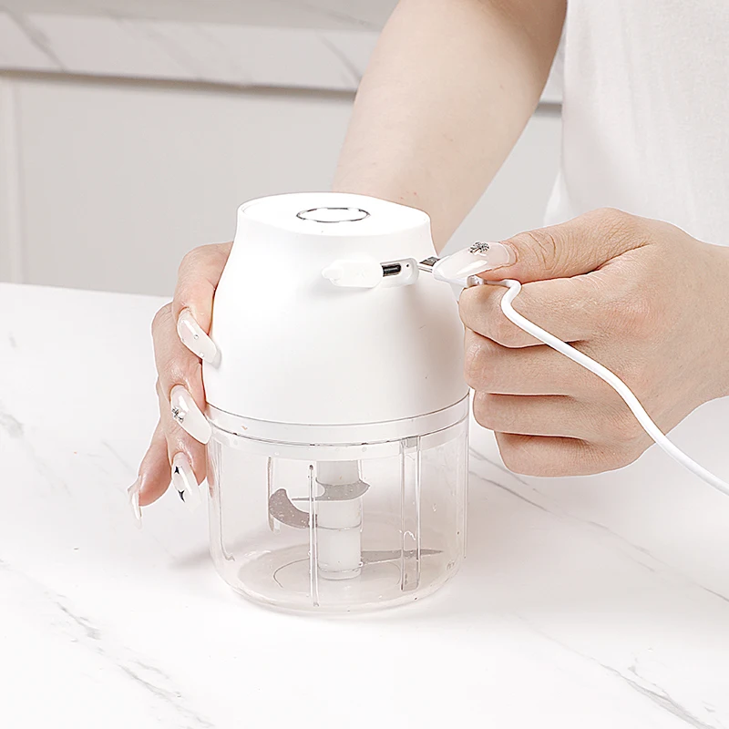 Household Wireless 3 In 1 Portable Electric Food Processor Hand Food Meat Mixer High Power Multifunction Egg Beater Food Blender