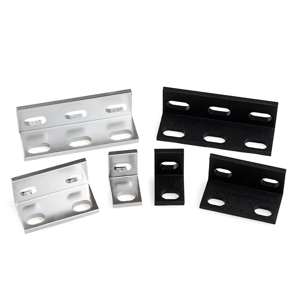 Lot Single Double Triple Universal L Type Support Brackets Fitting Angle Connector for Aluminium Profile
