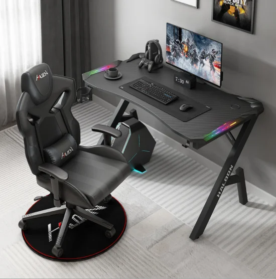 Regular size high-back ergonomic racing chair gaming seat with footrest