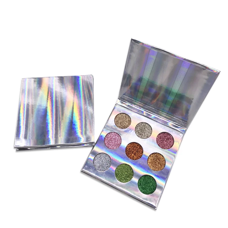 eye shadow palette no minimum order custom 9 color private label  eyeshadow packaging 9 holes eyeshadow palette