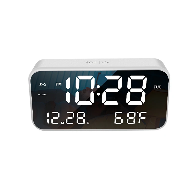 2022 High Quality Smart Digital Calendar Temperature Home Decoration Digital Alarm Clock