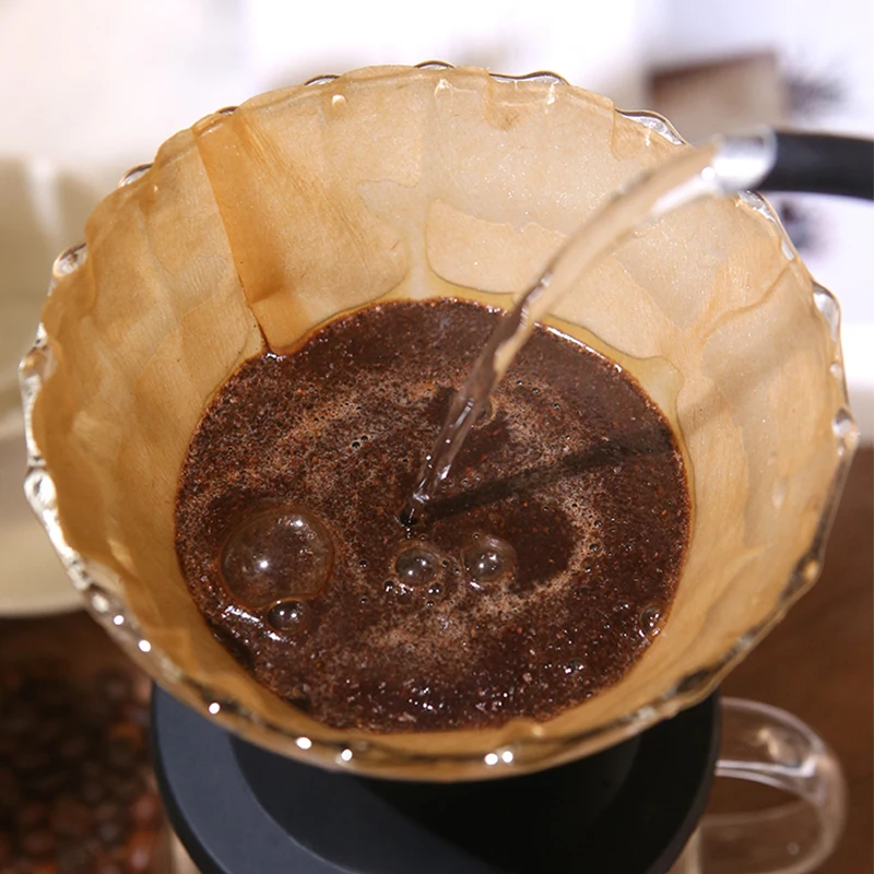 portable v60 unbleached paper coffee filters natural 100 paper set