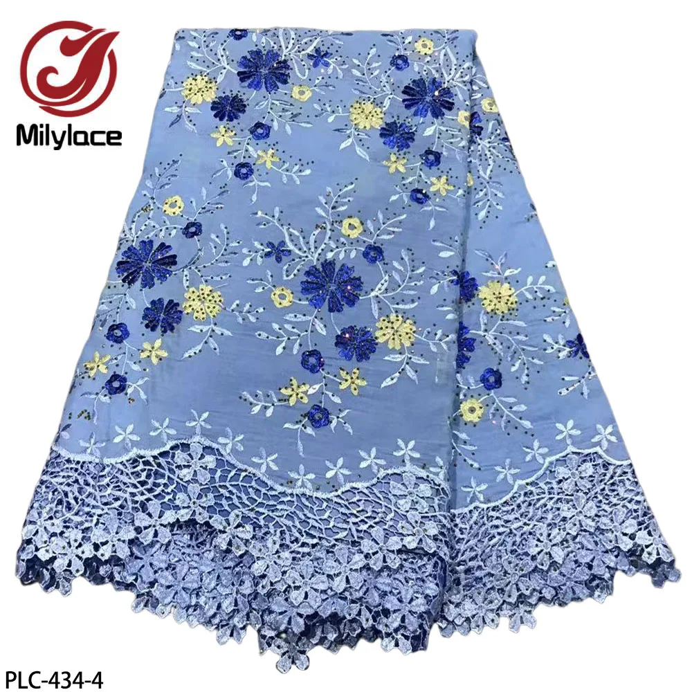 Wholesale Flower Design African 100% Cotton Lace Nigerian Guipure Cotton Lace Fabric