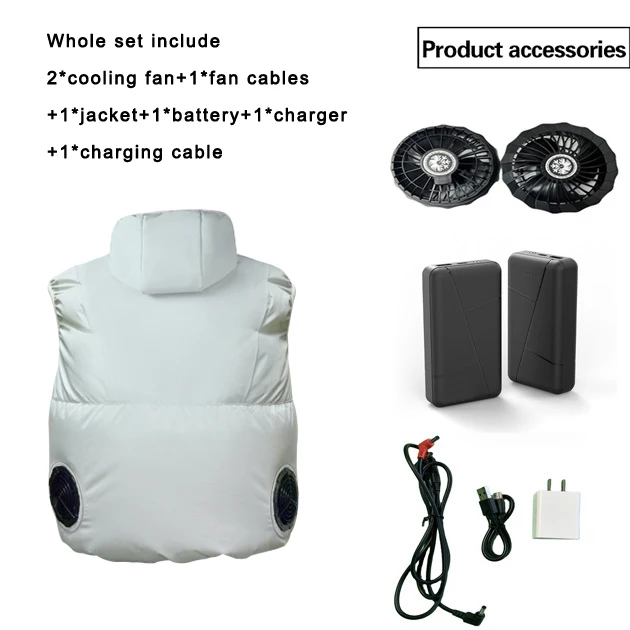 NX Intelligent Cooling Fan Summer High Temperature Work Cooling Vest Fan Air Conditioning Clothes Cooling Fan Cryogen