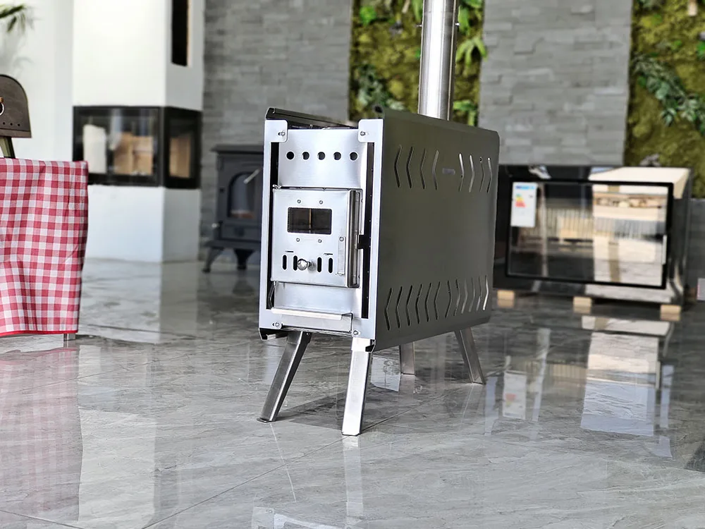 Smokeless Charcoal Stove Cooking, Outdoor Sauna Stove Ice Fishing Keep Warm Coal Wood Burning Stove With Long Pipe For Ten