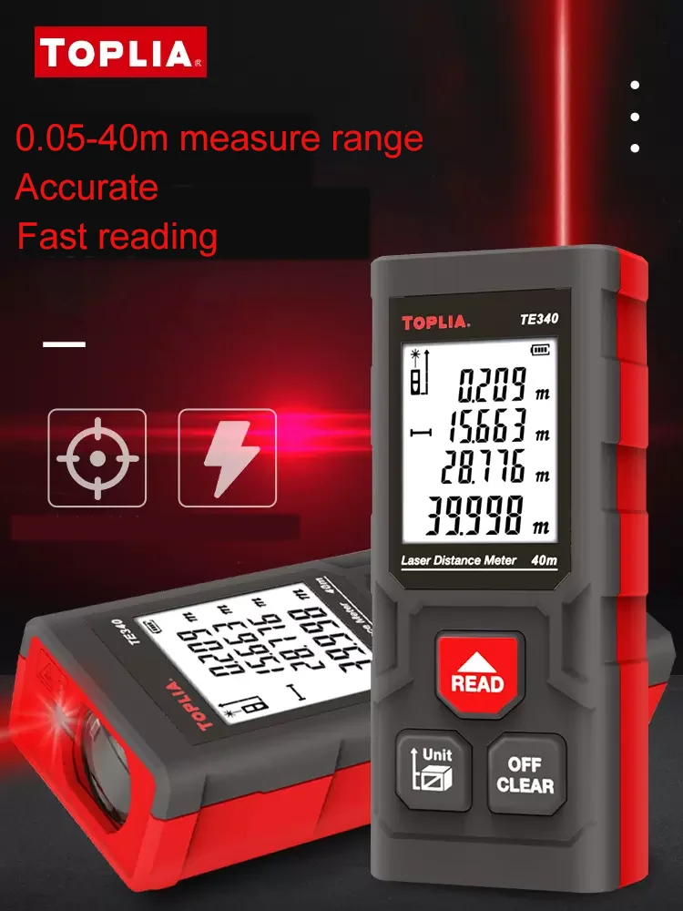 TOPLIA Laser Distance measurer 40m TM240 TE340 Digital Laser distance meter