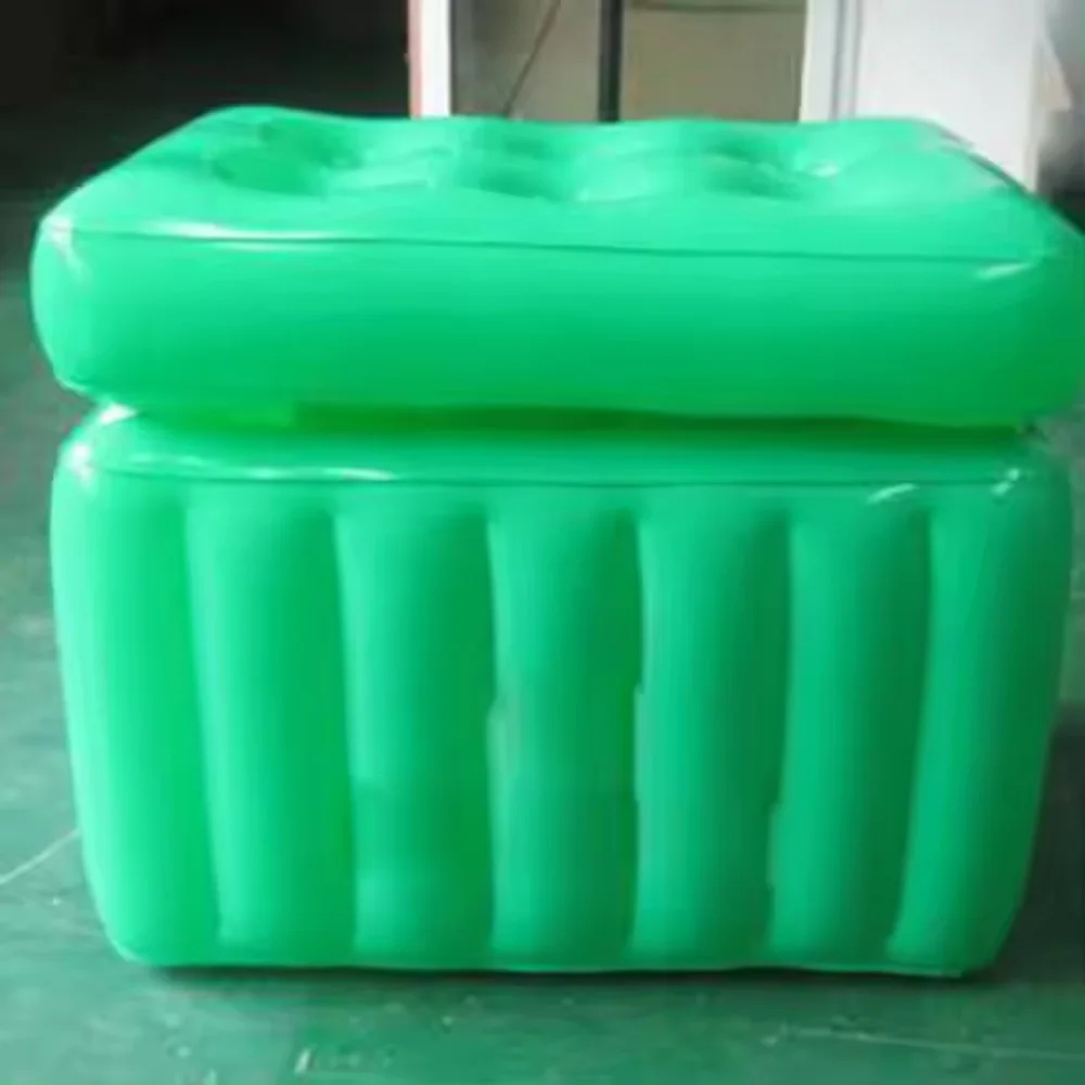 Hot Sale Quality PVC Summer Ice Cooler Square Inflatable Ice Bucket for Advertising