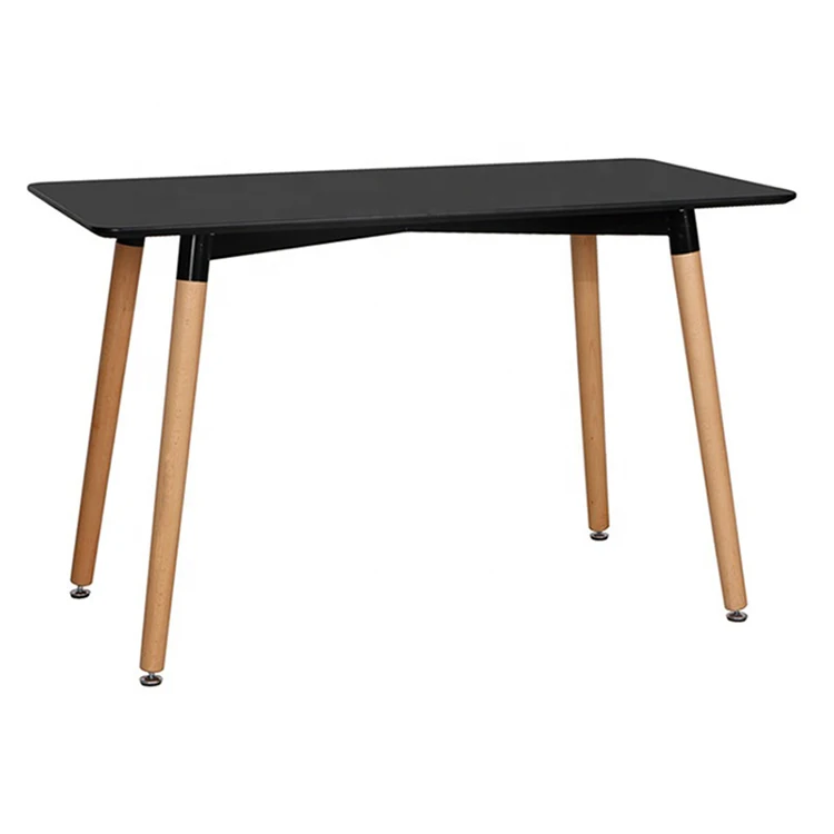 Best selling simple modern design furniture square beech wood legs dining table for dining room