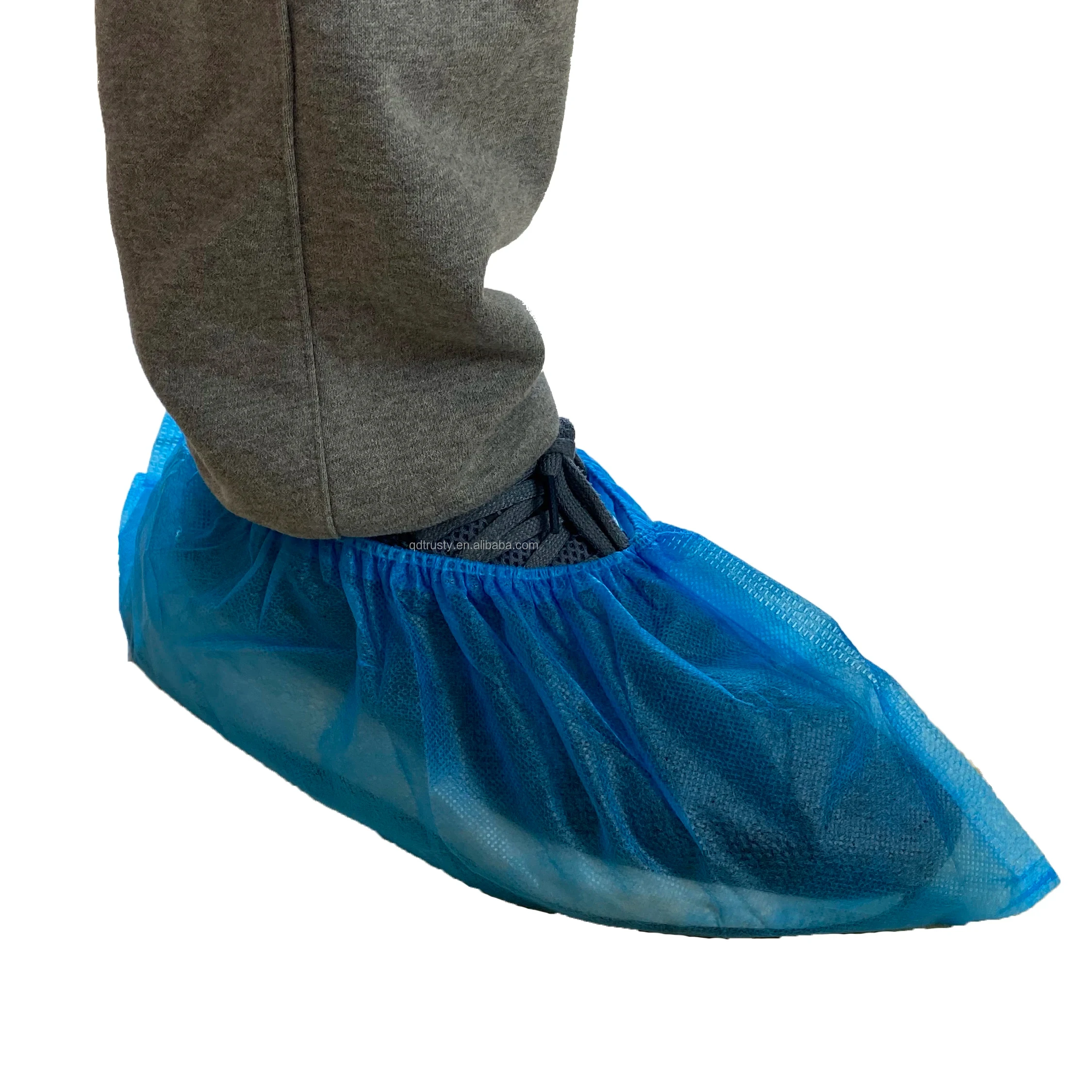 Factory disposable shoe cover Non-woven PP SMS shoe cover Blue medical protection industrial clean shoe cover