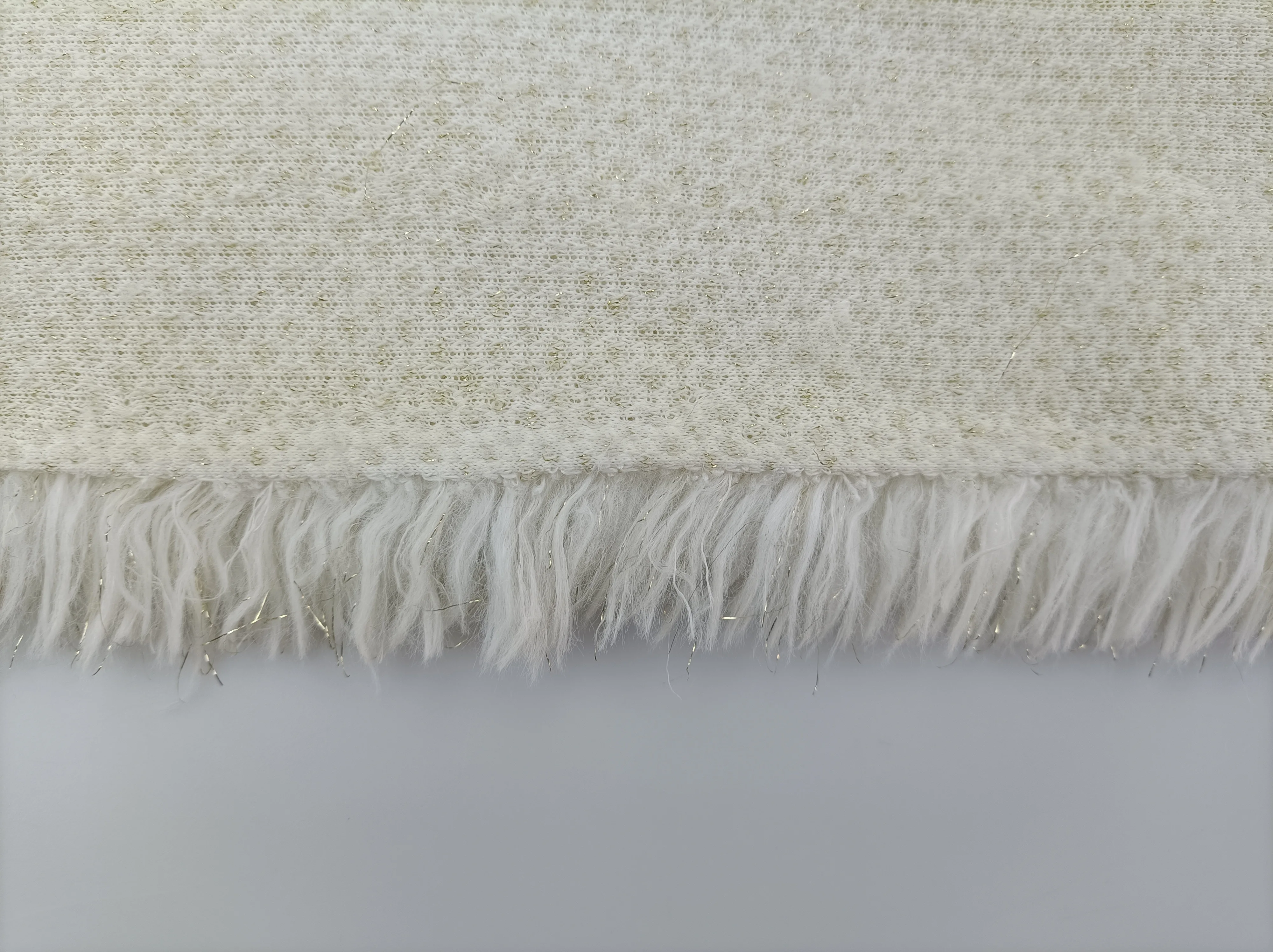 Stylish Sequined Long Pile Shaggy Rabbit Faux Fur Fabric for Blanket/Coat/Fur Collar/Shawl