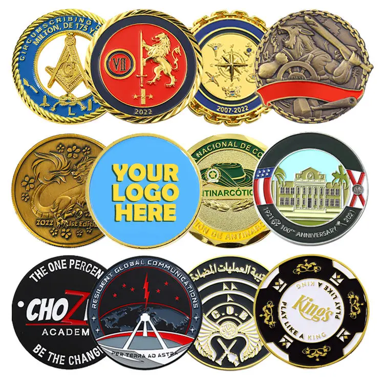 FOCUS Manufacture Wholesale Custom Coin Zinc Alloy Custom Challenge Coin 3D 2D Souvenir Gift Coin Promotion Giveaway Gift
