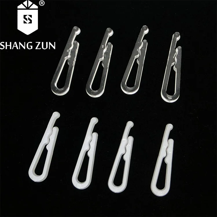Hot Sale White 3CM Clips For Men Shirts Accessories Sleeve Eco-friendly Plastic Clear Teeth Clips for Suits Packing