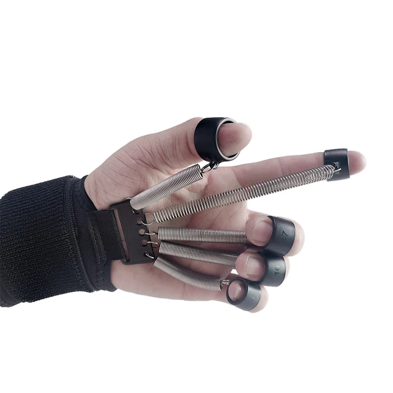 Stainless steel Humanoid Finger Exerciser Strengthener Trainer Hand Grip Finger Stretcher Resistance Bands