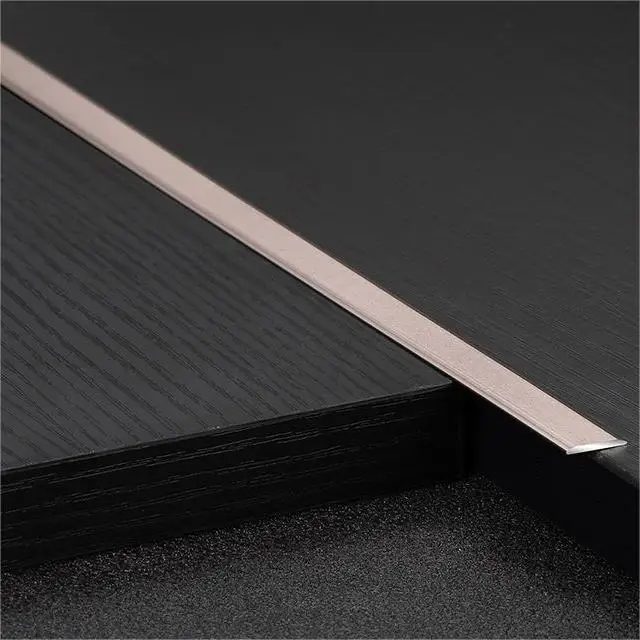 Golden Stainless Steel Flat Self-adhesive Tile Trim For Furniture Wall Floor Transition Strip Self Backed Adhesive Strip